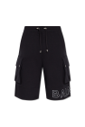 Balmain Kids metallic-pinstripes shorts