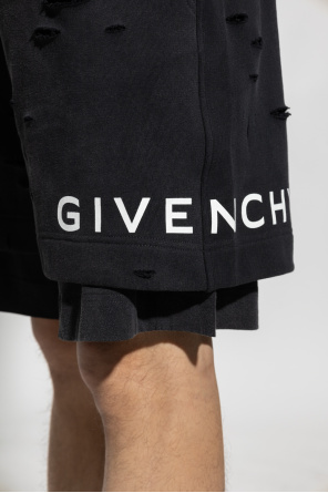 Givenchy Givenchy Kids iridescent logo-detail shorts Bianco