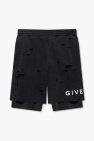 Givenchy Kids logo zipped shorts