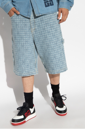 Givenchy Denim shorts with jacquard pattern