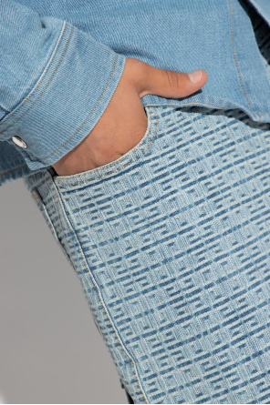 Givenchy Jeansowe szorty z żakardowym wzorem