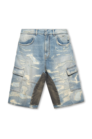 Denim shorts with vintage effect od Givenchy