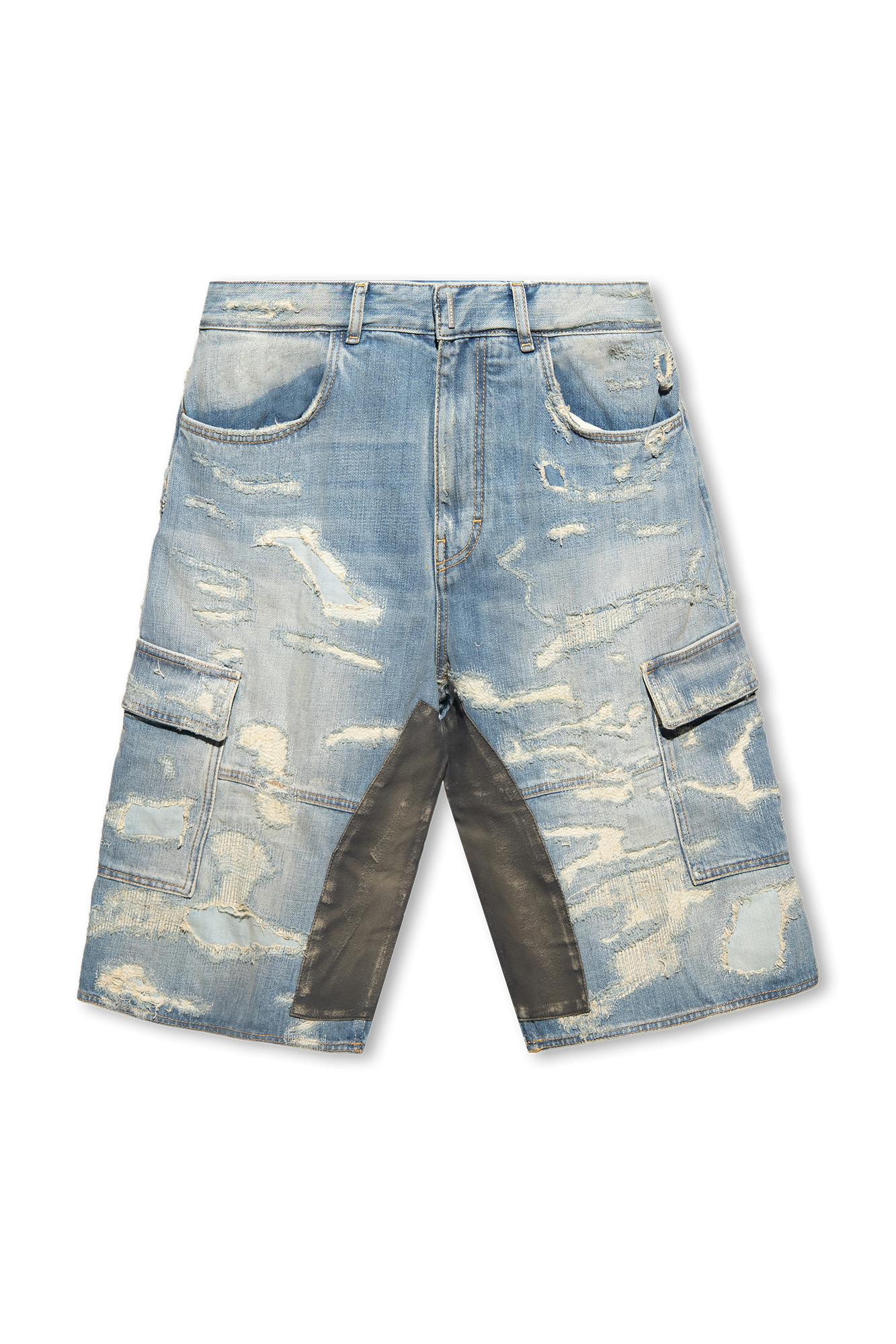 givenchy spray Denim shorts with vintage effect