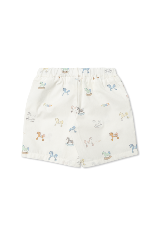 Fendi Kids Pantalones cortos de algodón con estampado