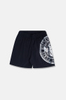 Balmain Kids BLACK Swim shorts with logo