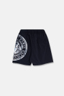 Balmain Kids BLACK Swim shorts with logo