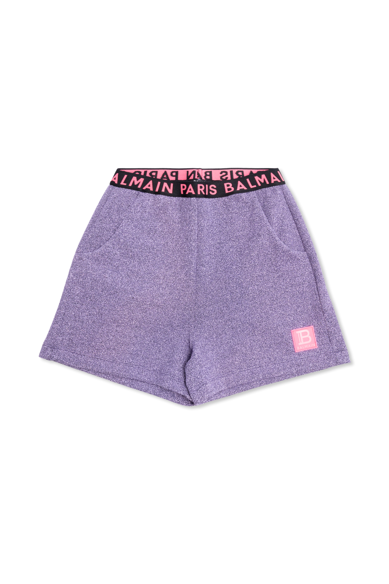 balmain Flocked Kids balmain Flocked Kids shorts with logo