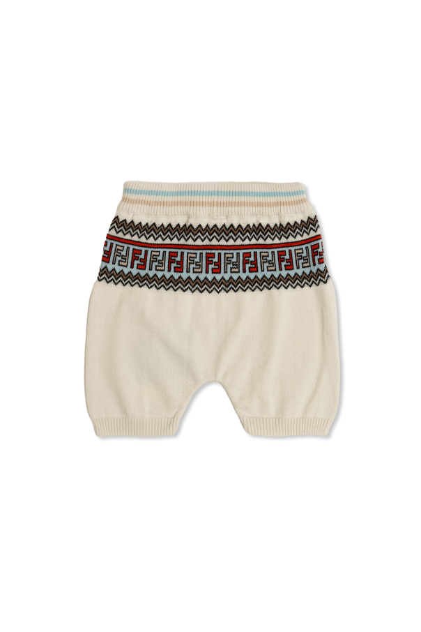 Fendi Kids Shorts with decorative pattern