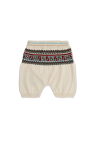Fendi Kids cream Shorts with decorative pattern