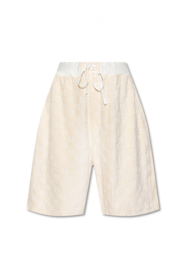 Ambush Jean shorts with embossed pattern