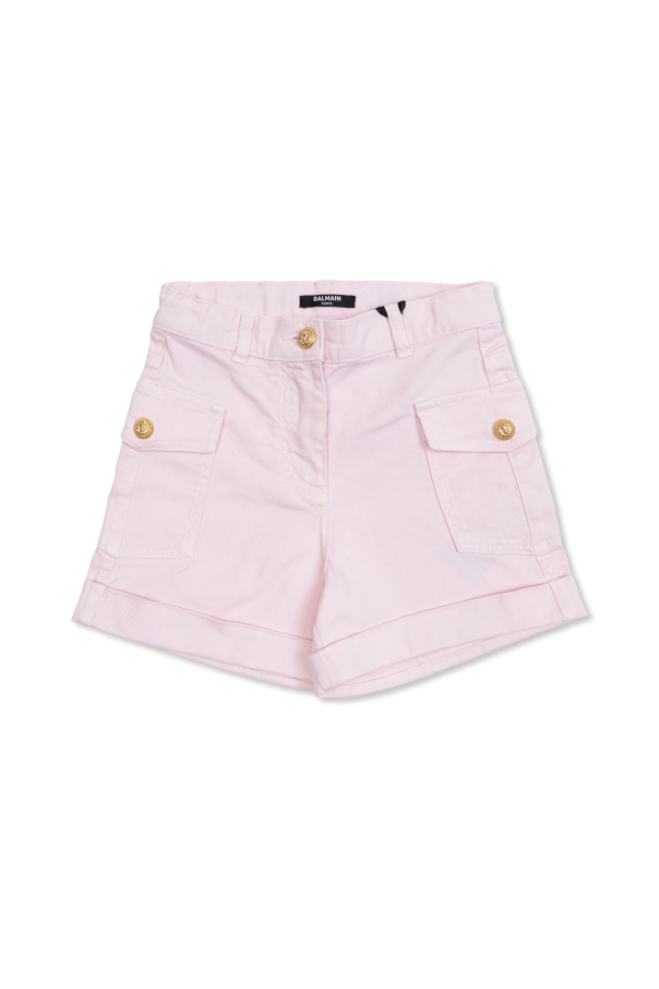 Cargo denim shorts od Balmain Kids
