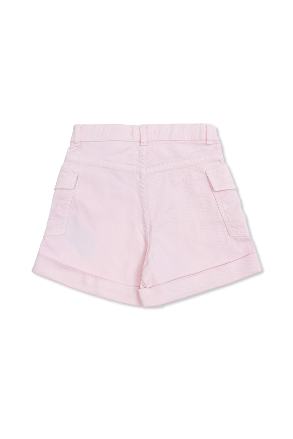 Balmain Kids Cargo denim shorts