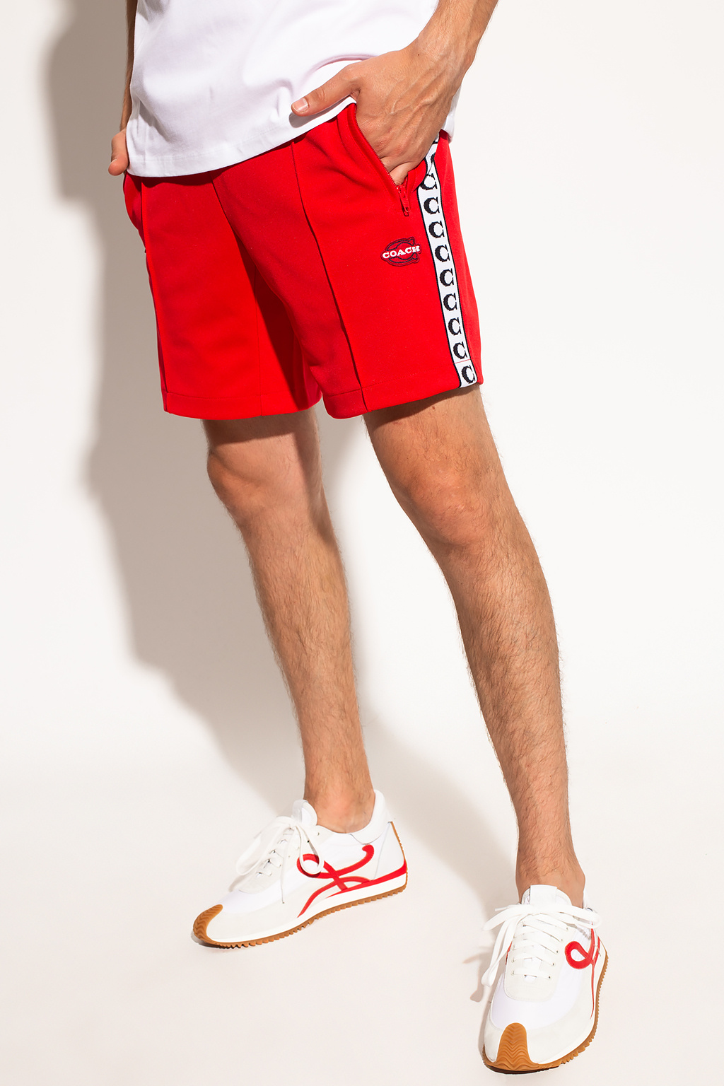 coach logo shorts