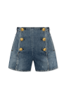 Balmain High-waisted denim shorts