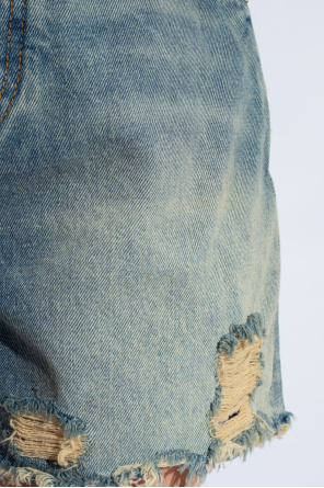 Balmain Jeansowe szorty z przetarciami