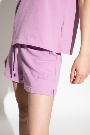 Woolrich embroidered denim shorts Blu