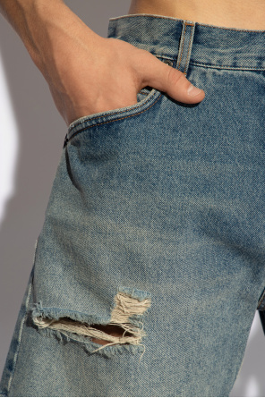 Balmain Szorty jeansowe z logo