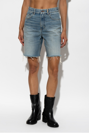 Chloé Jeansowe szorty z efektem `vintage`