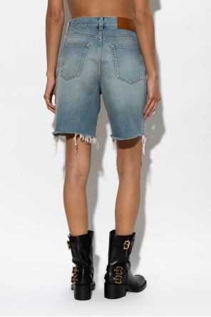 Chloé Jeansowe szorty z efektem `vintage`