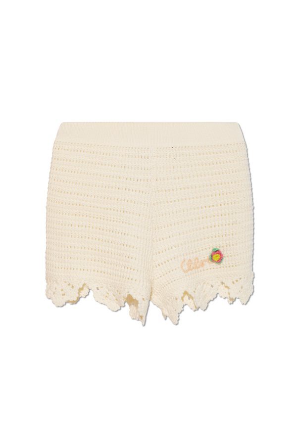 Shorts with a decorative weave od Chloé