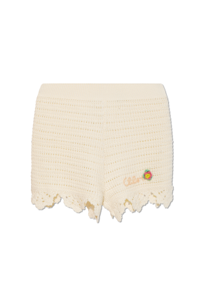 Shorts with a decorative weave