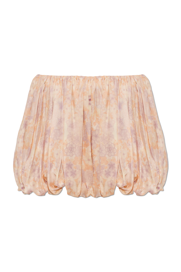 Chloé Silk shorts with a floral motif