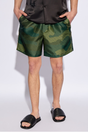 Balmain Camouflage motif shorts