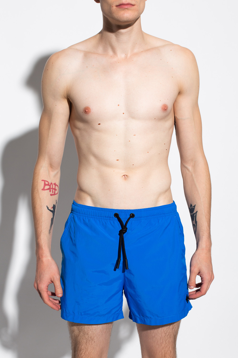 Marcelo Burlon Mango Blue Cotton Tapered Crop Pants