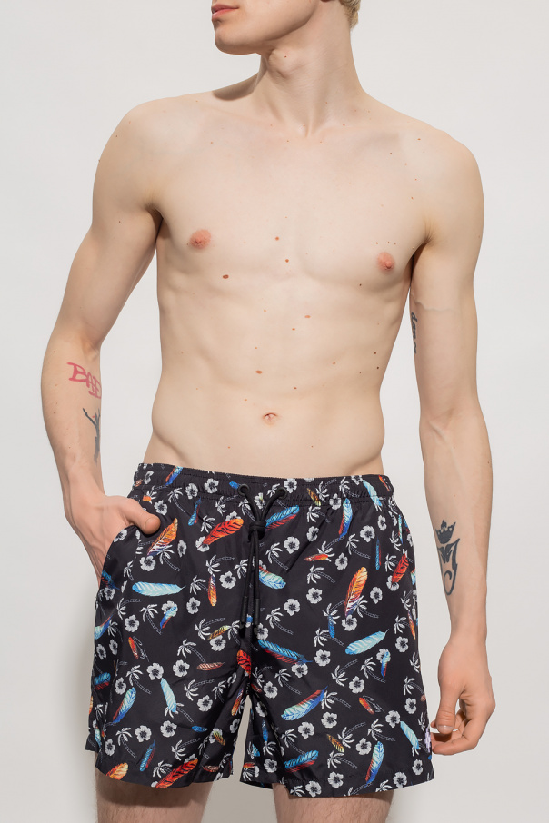 Marcelo Burlon Patterned swim hautes shorts