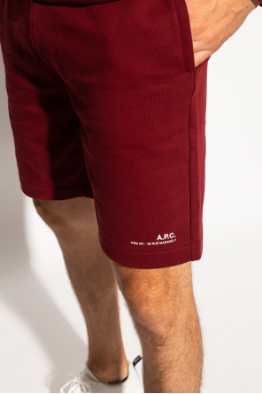 A.P.C. perforated knitted shorts Rosa