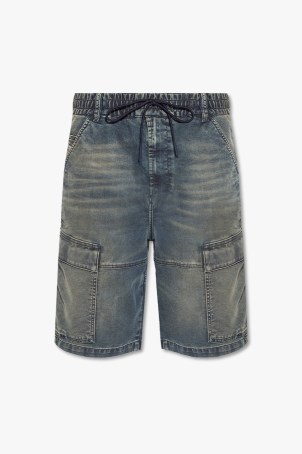 Diesel ‘D-KROOLEY-CARGO-SHORT’ denim Smooth shorts