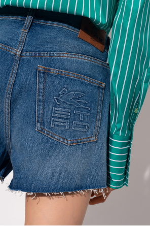 Etro Denim shorts with logo