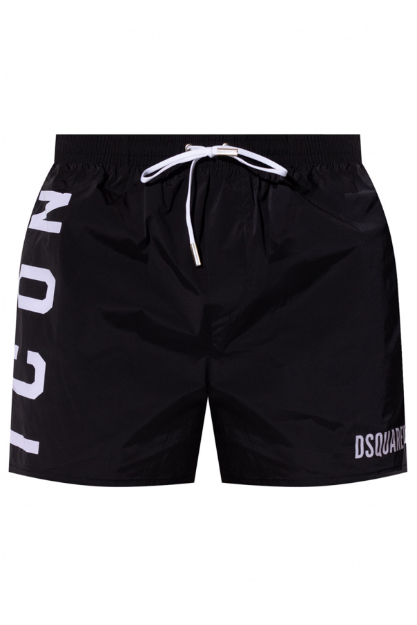 Dsquared2 black organic cotton estas shorts