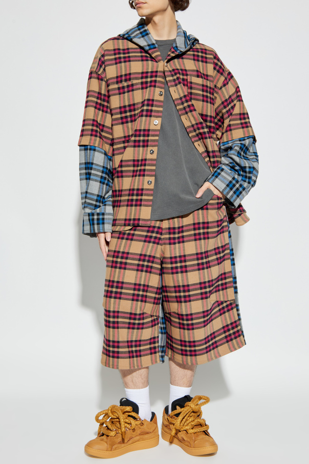 PDF Plaid pattern shorts