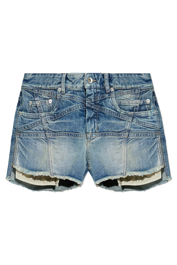 Denim shorts with a 'vintage' effect od Rick Owens DRKSHDW