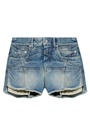 Denim shorts with a 'vintage' effect