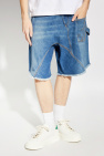 JW Anderson BLUE Denim shorts with logo