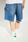 JW Anderson BLUE Denim shorts with logo