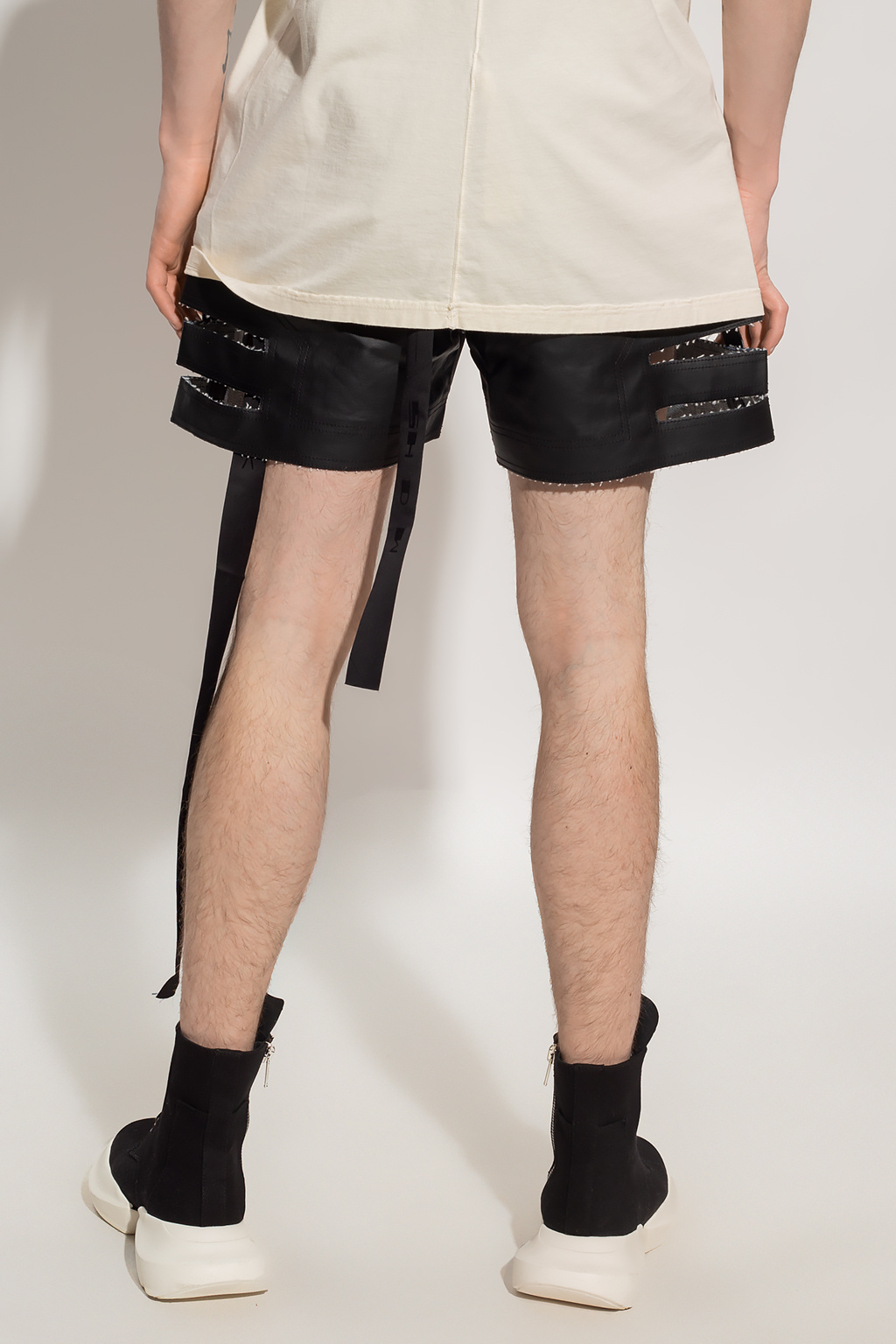 Rick Owens DRKSHDW piped Bermuda shorts Bianco