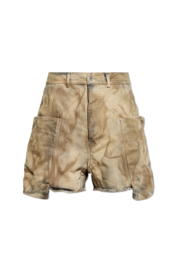 Denim shorts with 'vintage' effect od Rick Owens DRKSHDW