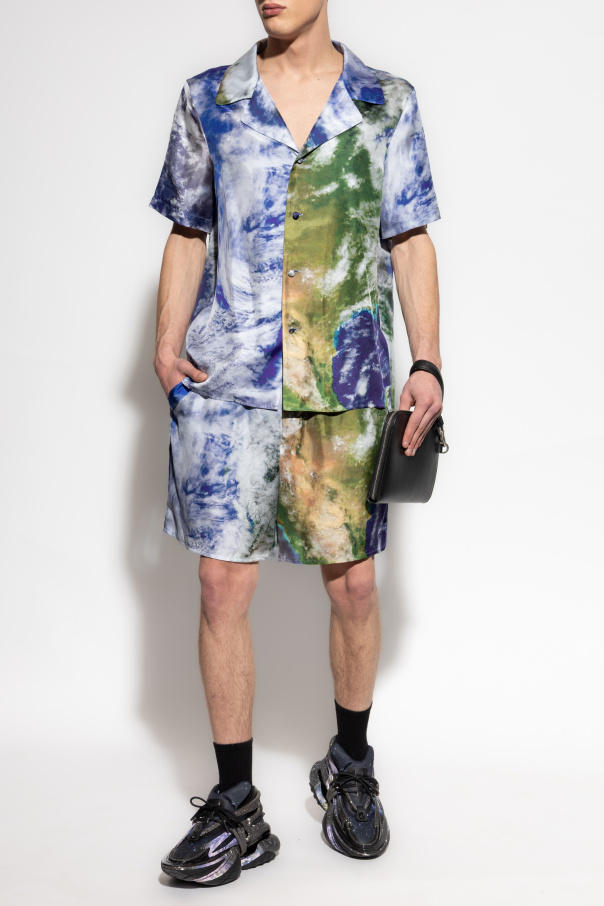 Balmain Seidenshorts mit Print