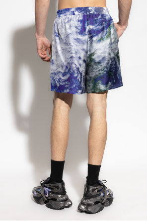 Balmain Seidenshorts mit Print