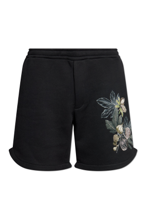 Shorts with colorful embroidery