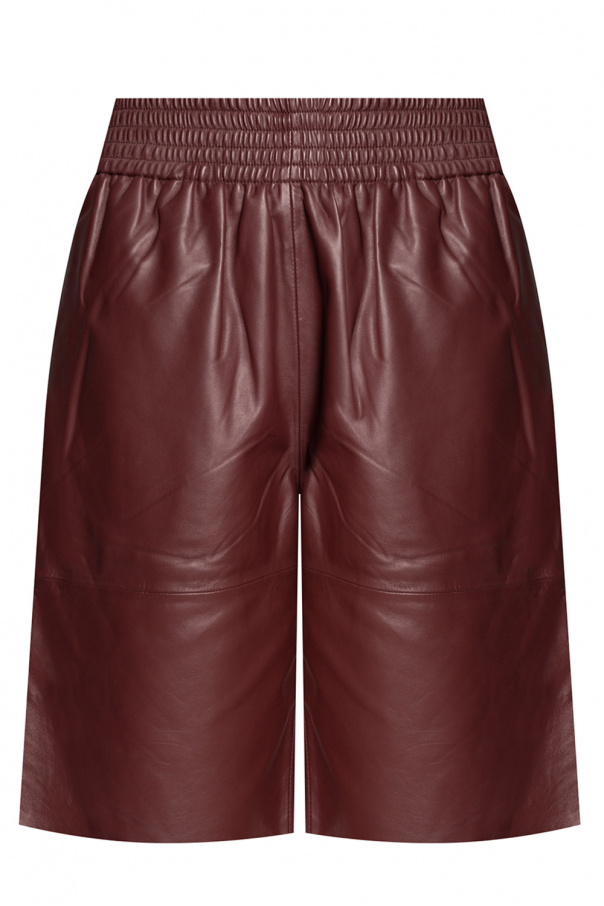 Samsøe Samsøe Leather shorts