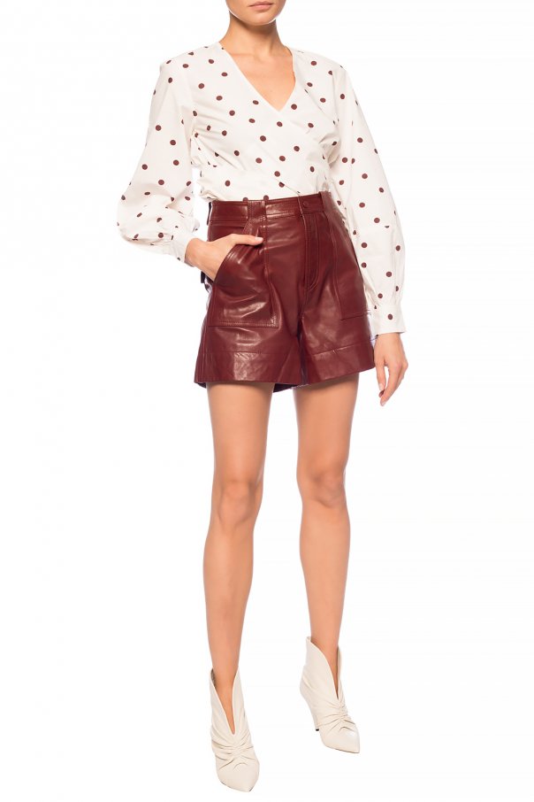 Ganni Leather shorts