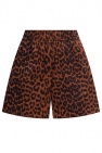 Ganni Leopard print shorts