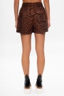 Ganni Leopard print shorts