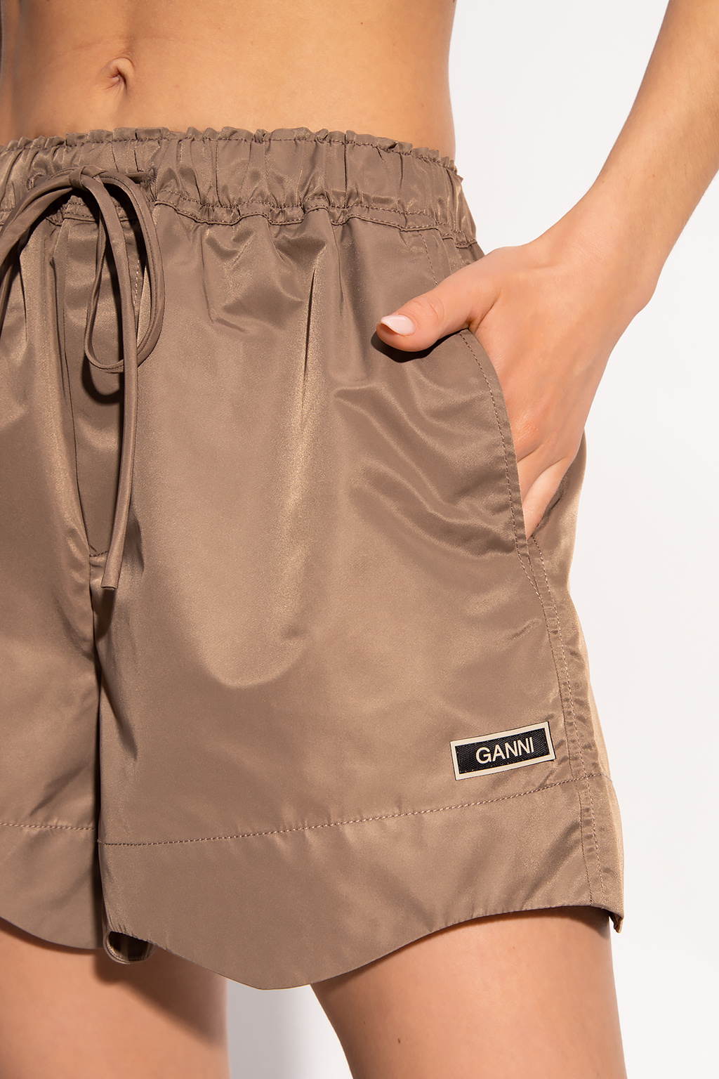 Ganni shorts Street with logo