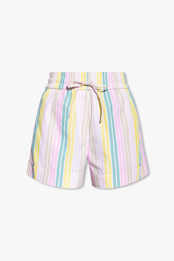 Ganni Striped shorts