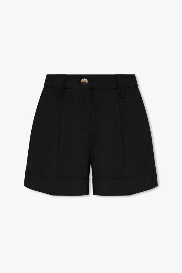 Ganni Pleat-front can shorts
